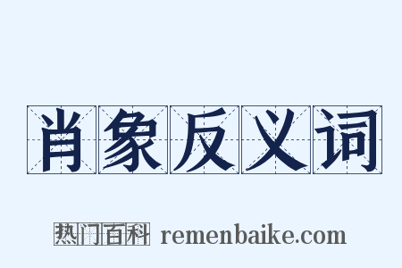 肖象反义词是什么意思的图片